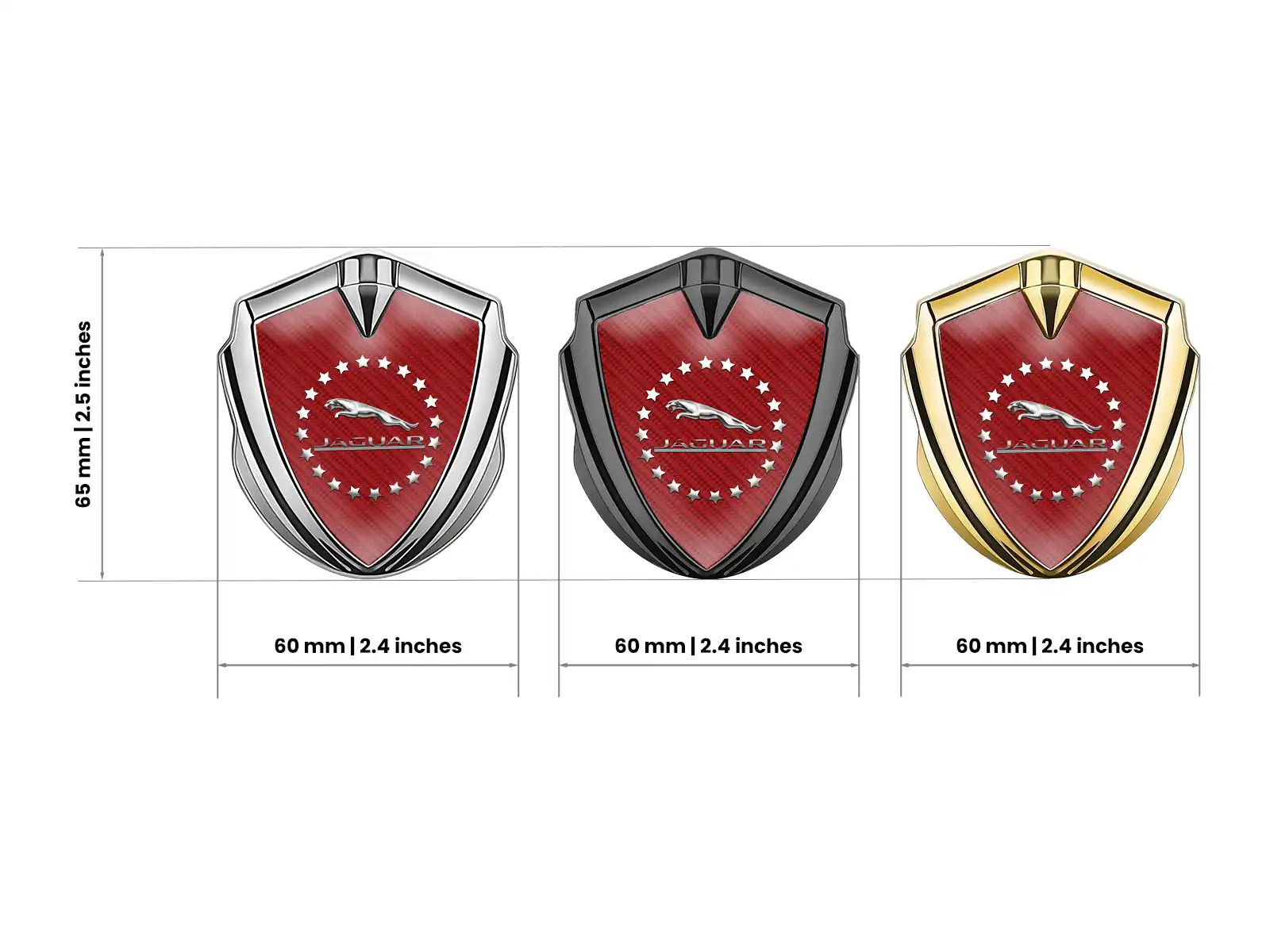 Jaguar Silicone Emblem Badge Customizable Force Style